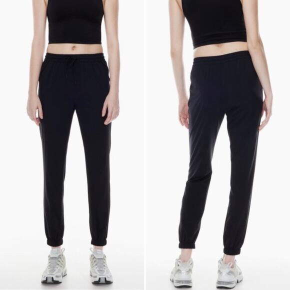 TNA Aritzia Speed Jogger Drawstring Black Joggers with Pockets Size Large - Picture 1 of 8